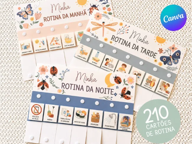 Mais de 200 Cartões de Rotina